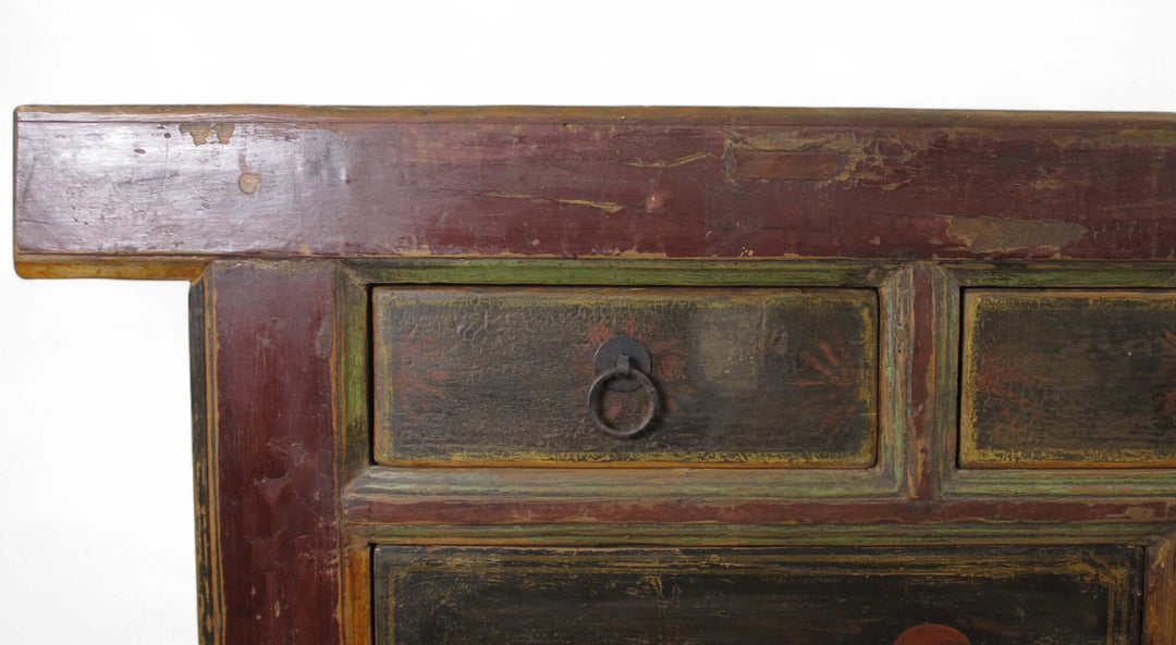 Z-Hand Painted 98" Inch Long Asian Buffet Sideboard