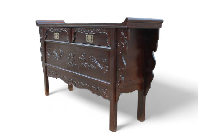 Early 21th Century Hand Carved Beijing Sideboard