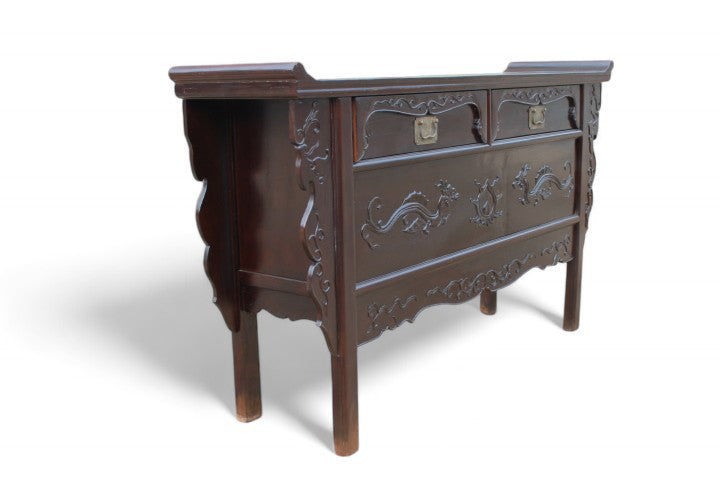 Early 21th Century Hand Carved Beijing Sideboard