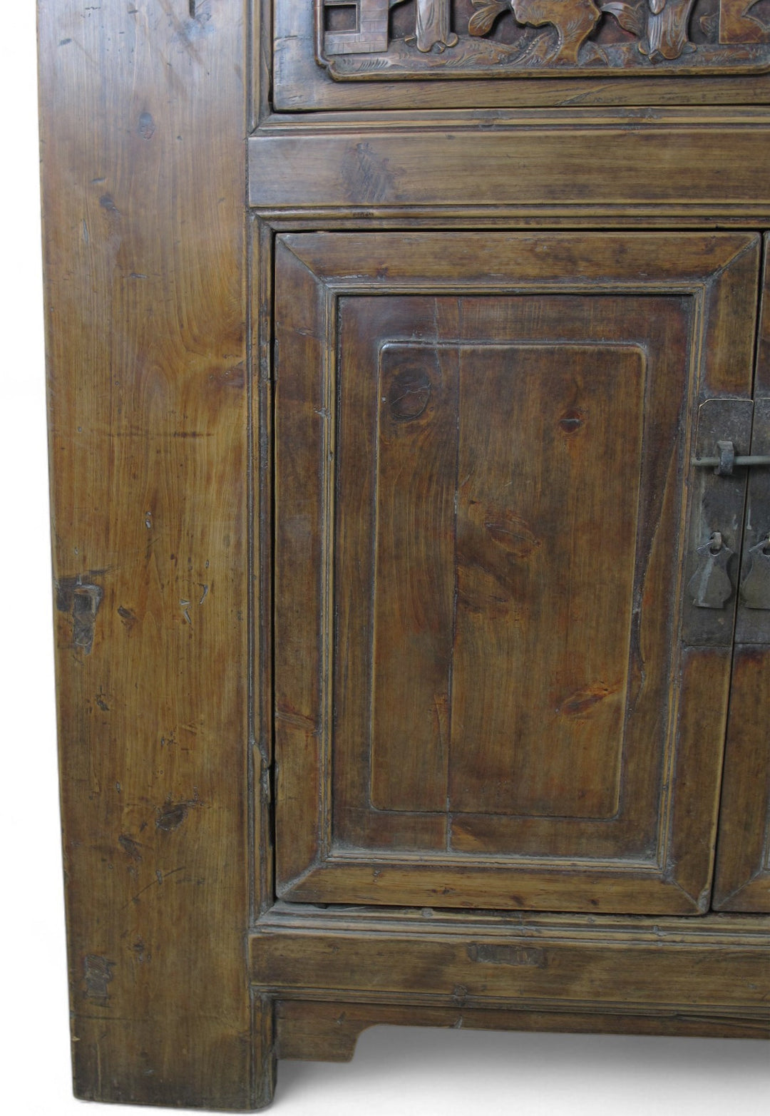 Hand Carved 5 Drawers Antique Chinese Buffet Sideboard