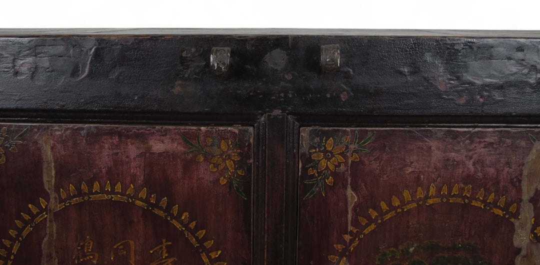 Hand Painted 4 Panel-Door Sideboard