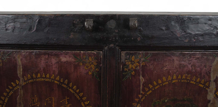 Hand Painted 4 Panel-Door Sideboard