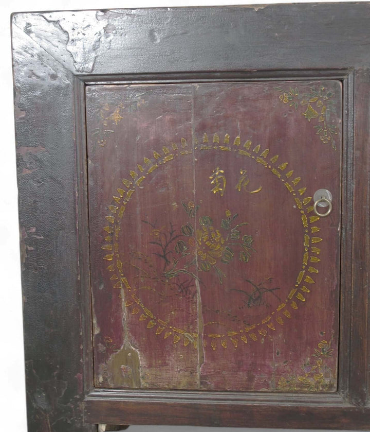 Hand Painted 4 Panel-Door Sideboard