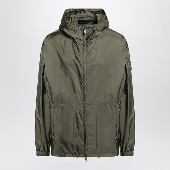 Prada Green Military Jacket In Re-Nylon Men