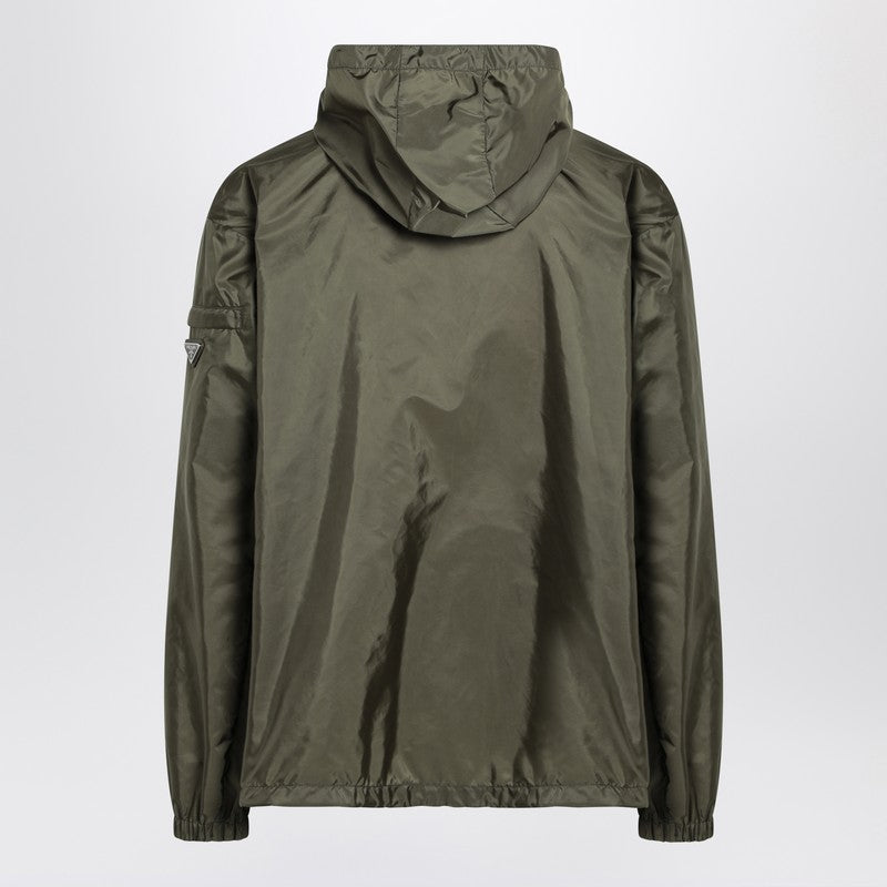 Prada Green Military Jacket In Re-Nylon Men
