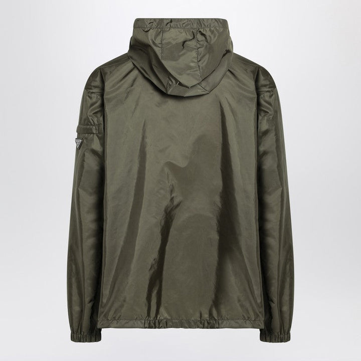 Prada Green Military Jacket In Re-Nylon Men