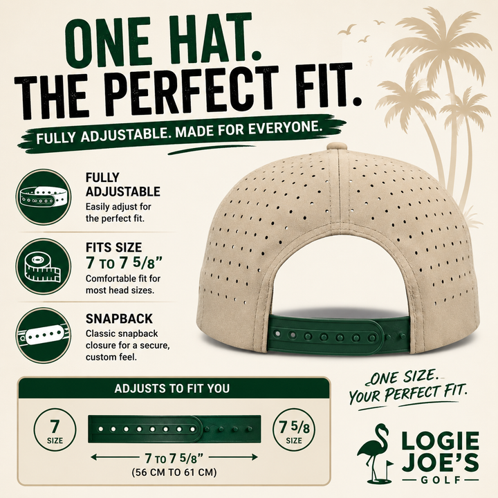 Angelfish Golf Hat | Snapback Cap | Built-in Magnetic Ball Marker Holder + Marker Included | Adjustable