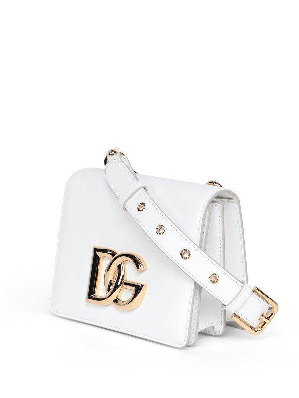 Dolce &amp; Gabbana Calfskin 3.5 Crossbody Bag Black