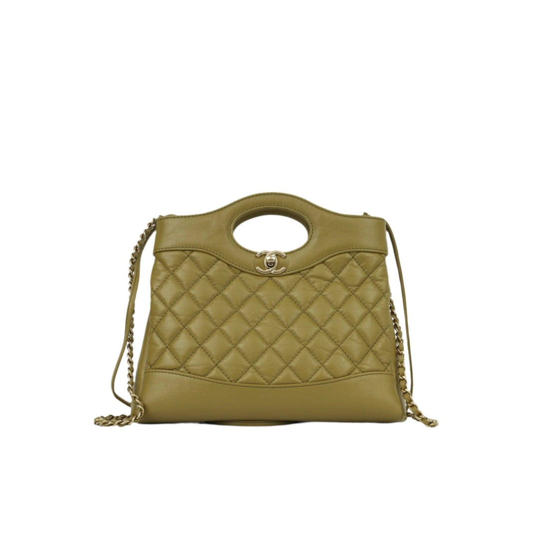 Chanel  Shiny Crumpled Calfskin Quilted Mini 31 Shopping Bag