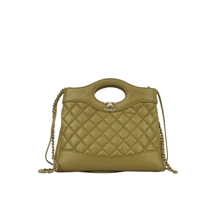 Chanel  Shiny Crumpled Calfskin Quilted Mini 31 Shopping Bag