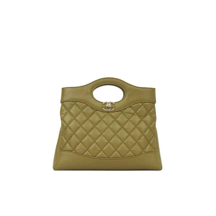 Chanel  Shiny Crumpled Calfskin Quilted Mini 31 Shopping Bag