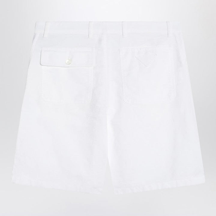 Prada Short White In Cotton Men