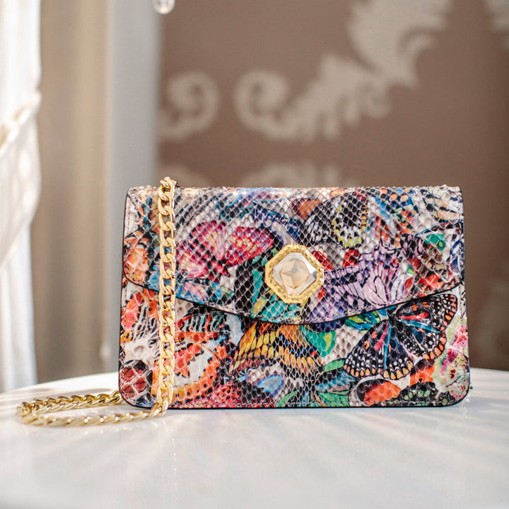 Butterfly Clutch  With Custom Swarovski Stone