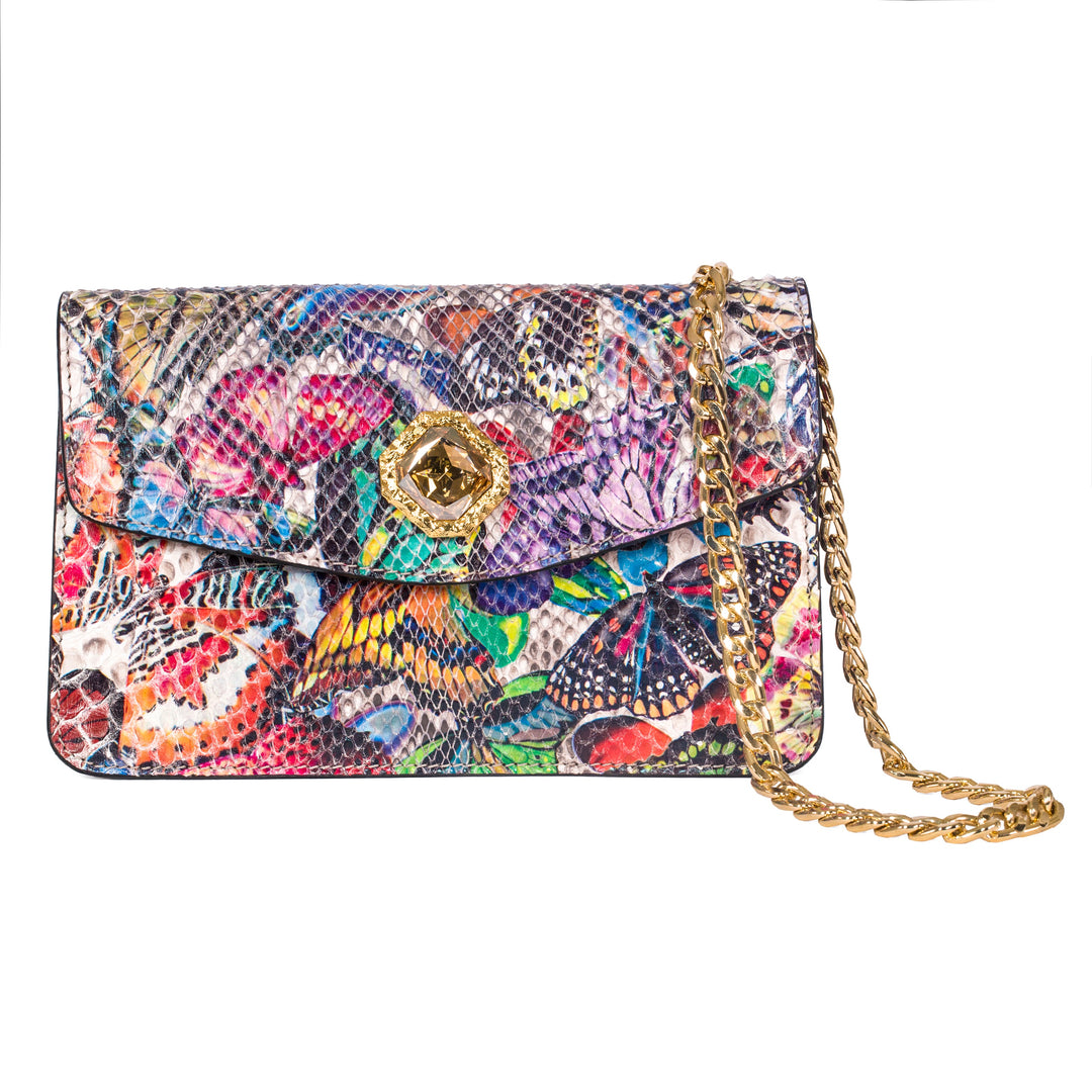 Butterfly Clutch  With Custom Swarovski Stone
