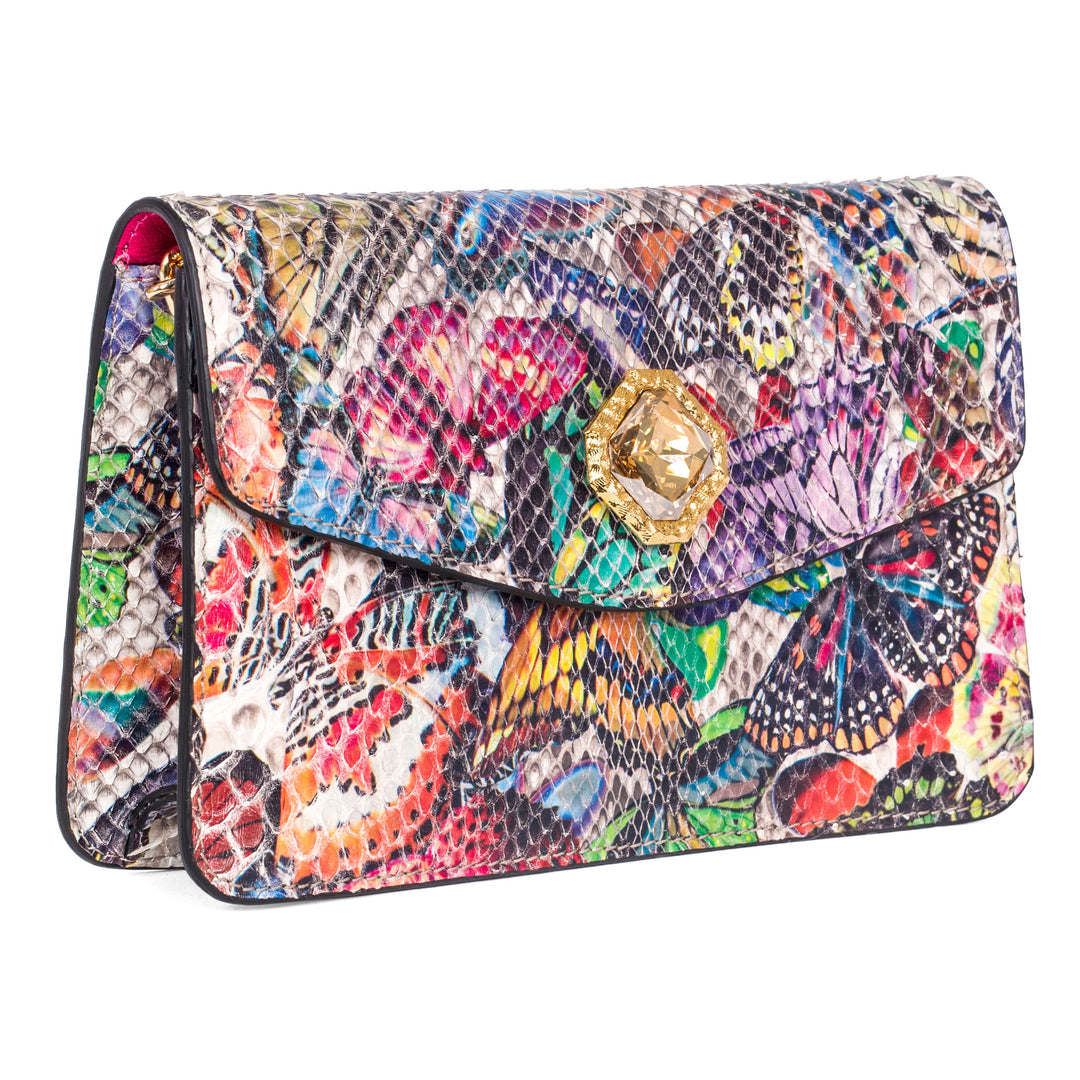 Butterfly Clutch  With Custom Swarovski Stone