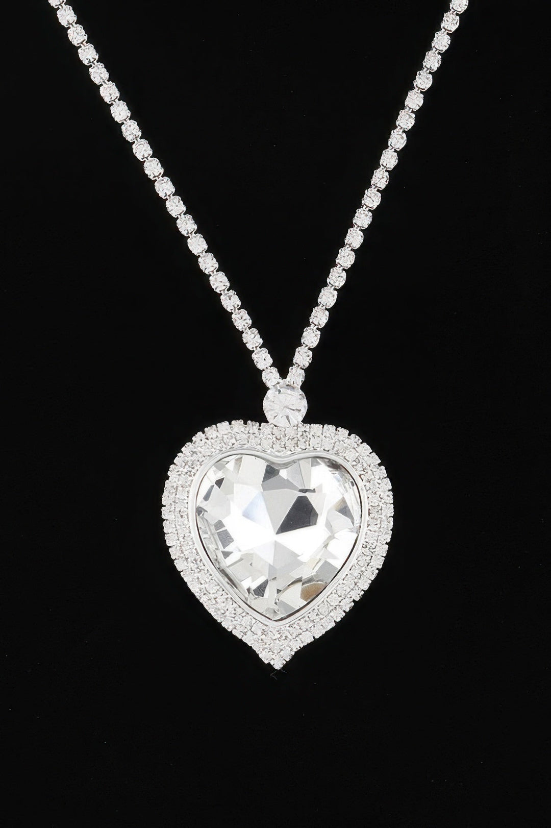 STUYVESANT Jeweled Crystal Heart Necklace: NYFW BYMANYC ® New York