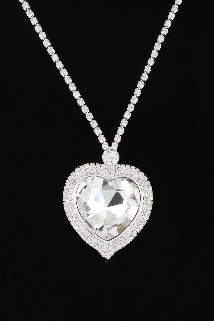 STUYVESANT Jeweled Crystal Heart Necklace: NYFW BYMANYC ® New York