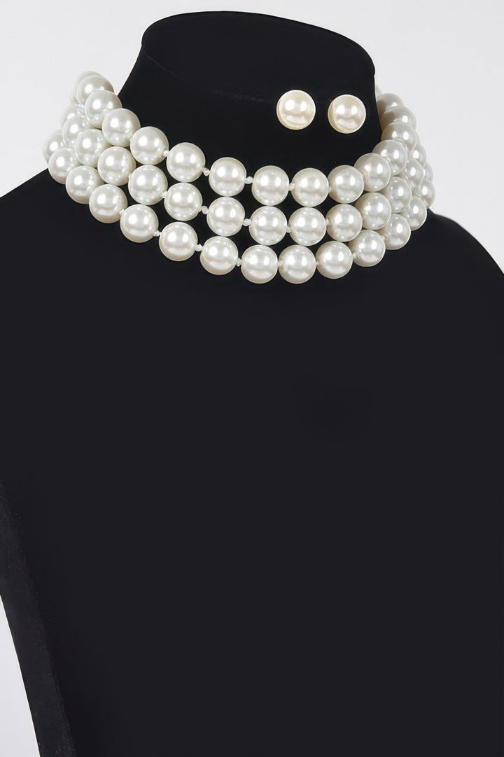 SUTTON PLACE Faux Pearl Necklace &amp; Earring Set: BYMANYC ® New York