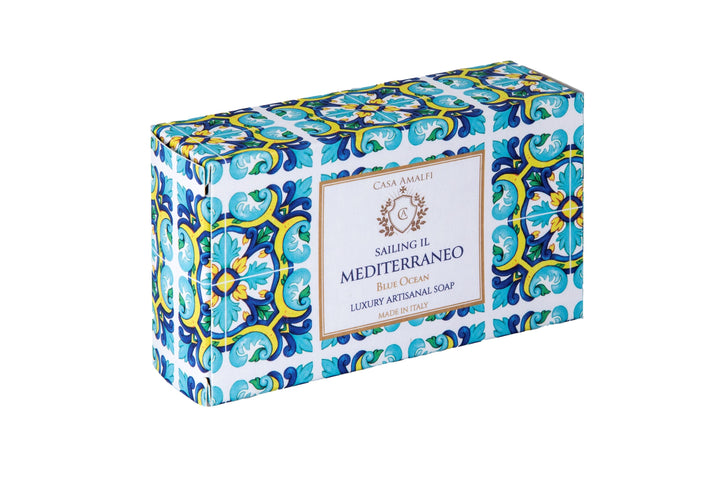 Casa Amalfi Scented Soap Bar with Ceramic Soap Dish Sailing il Mediterraneo