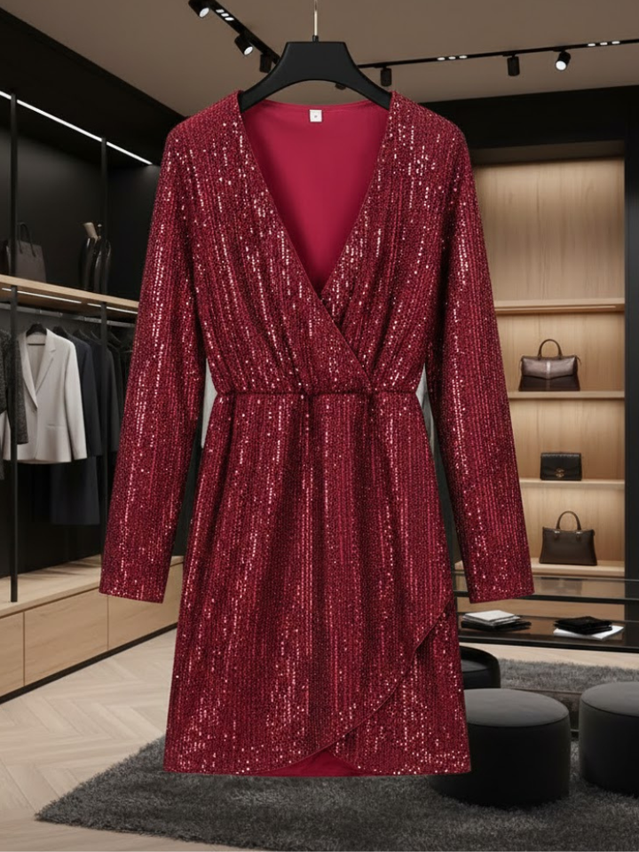 Scarlet Sequin Wrap • MEATPACKING New Collection BYMANYC ® New York