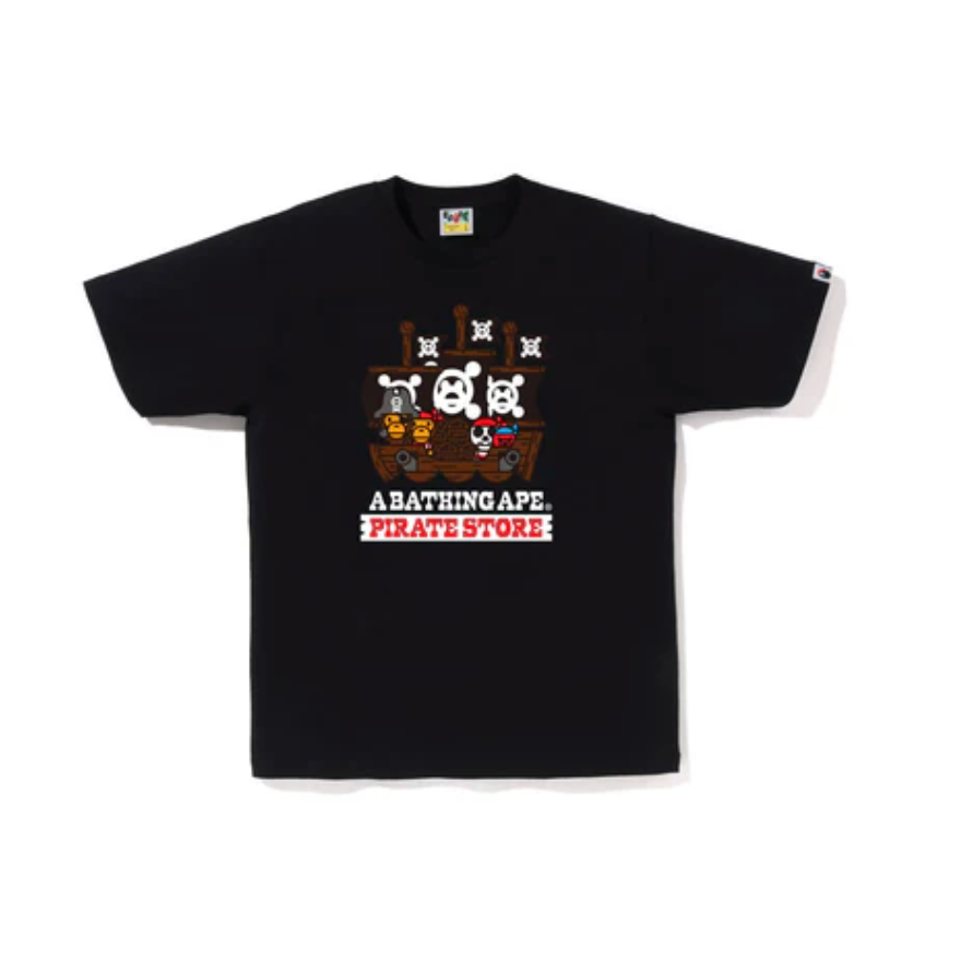 BAPE MILO GO PIRATE TEE (BLACK)