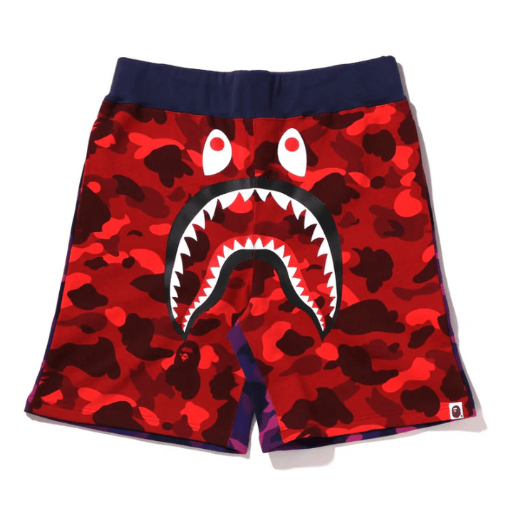 BAPE Crazy Camo Shark Shorts (Red)