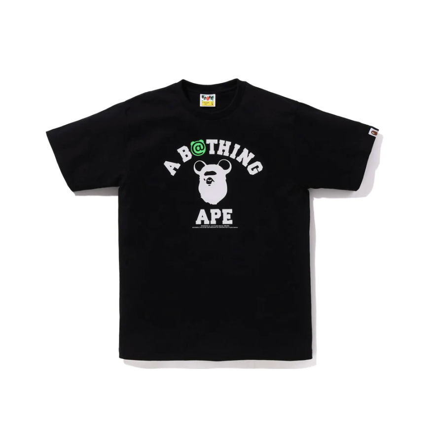 BAPE x MEDICOM TOY BE@R COLLEGE TEE (Black)