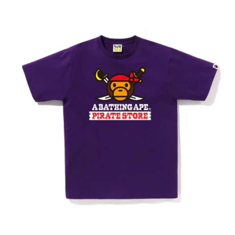 BAPE APE MILO PIRATE TEE (Purple)