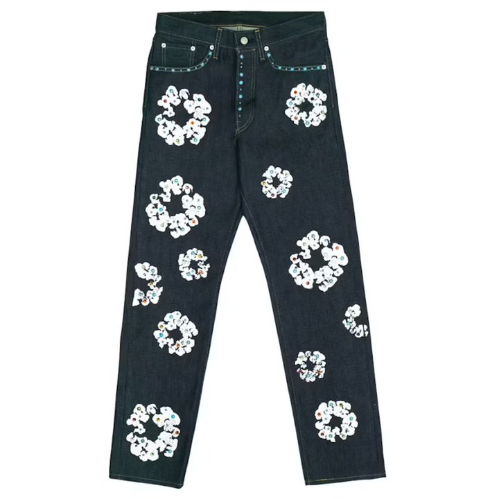 Denim Tears x Levi's 501 Cotton Rhinestone Wreath Jeans Raw