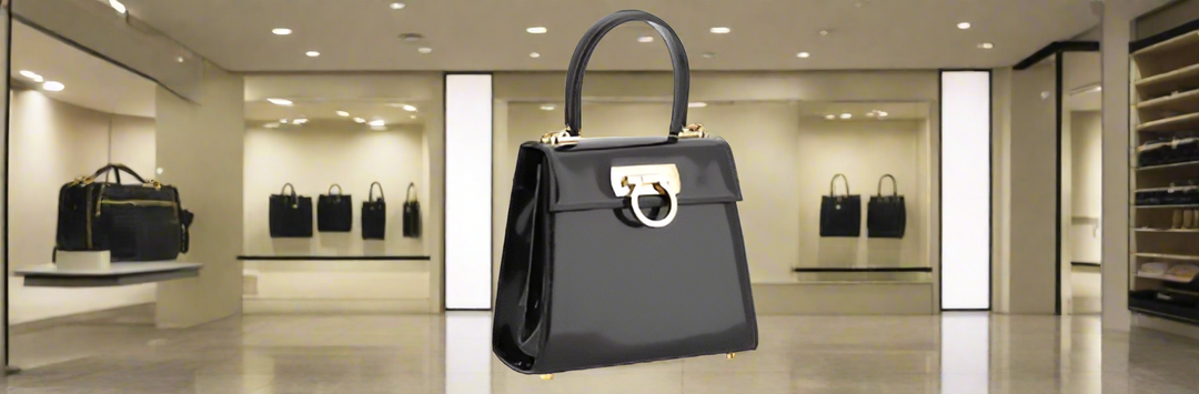Salvatore Ferragamo black ICONIC HANDBAG