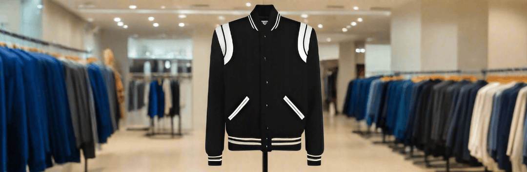 Saint Laurent men's TEDDY COLLEGE JACKET