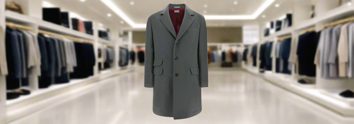Abrigo de cachemira gris para hombre Brunello Cucinelli ITALIA 