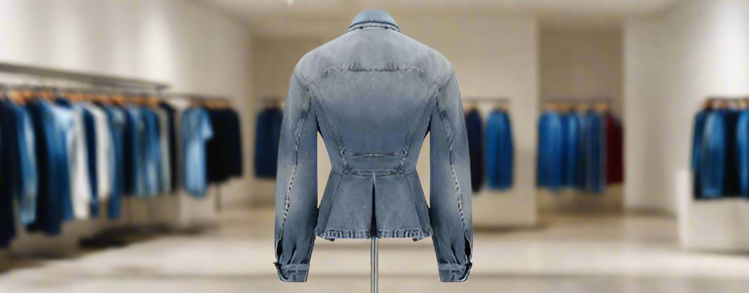 BALMAIN women's blue DENIM JACKET