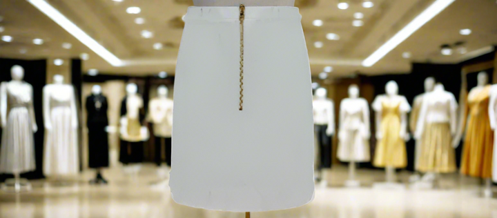 BALMAIN white MINI SKIRT