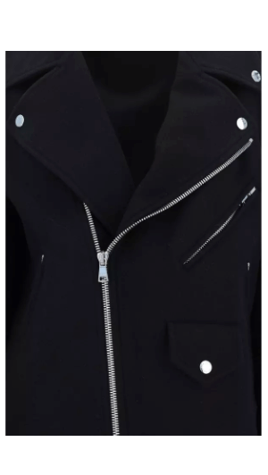 BALMAIN women's black zipper JACKET
