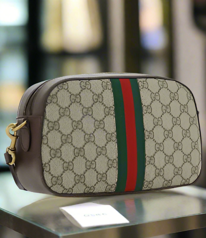 GUCCI brown SMALL OPHIDIA GG SHOULDER BAG ITALY