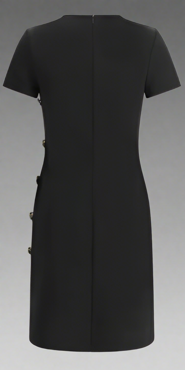 ROBE GIVENCHY noire boutonnée sur le côté 