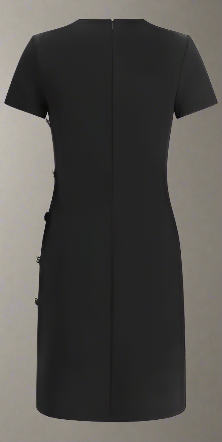 ROBE GIVENCHY noire boutonnée sur le côté 