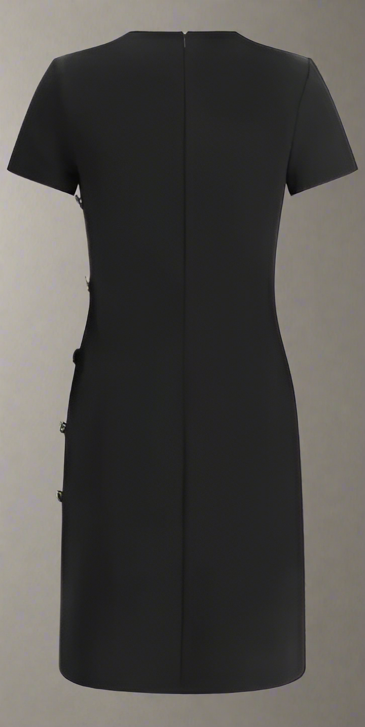 ROBE GIVENCHY noire boutonnée sur le côté 
