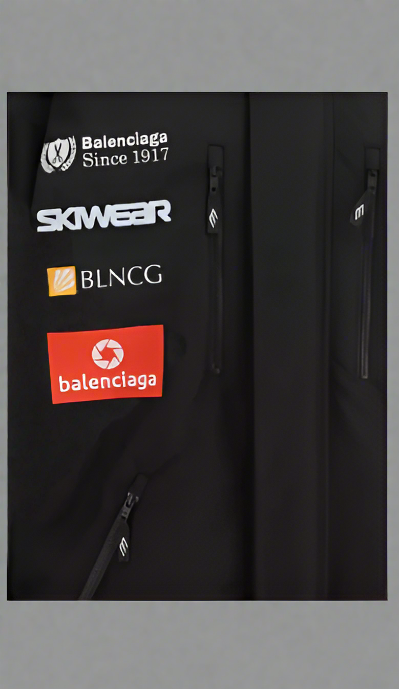 BALENCIAGA men's black SKI PARKA JACKET ITALY
