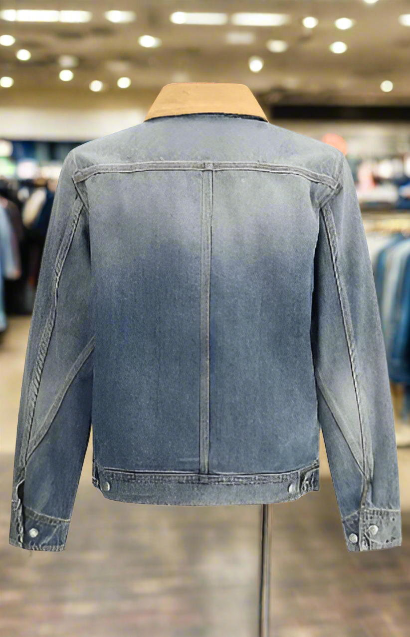 Chaqueta vaquera con cuello de ante para hombre de Alexander McQueen 