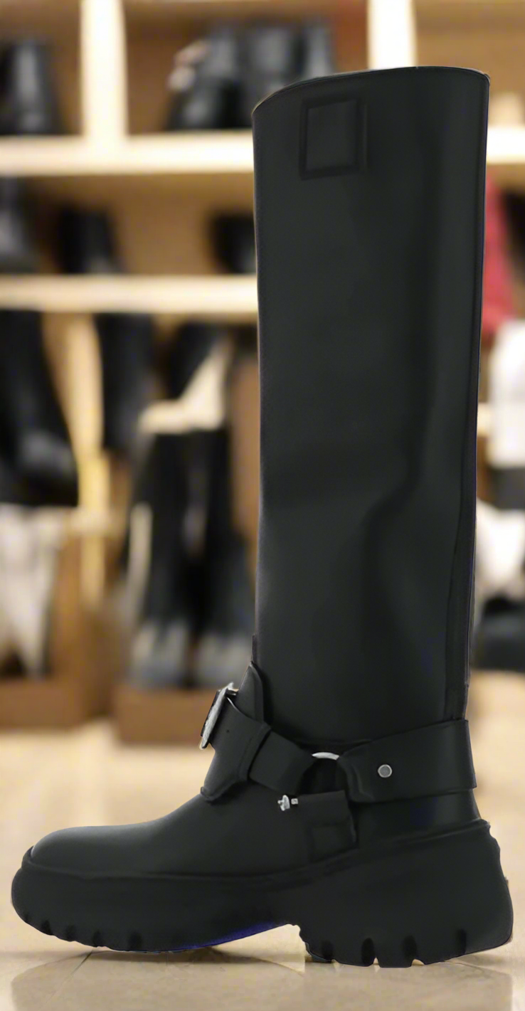 BURBERRY black women's STOMP BOOTS