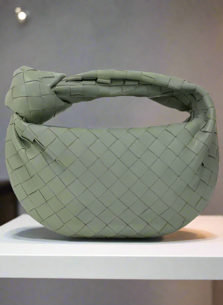 Bottega Veneta GRAY LEATHER HANDBAG