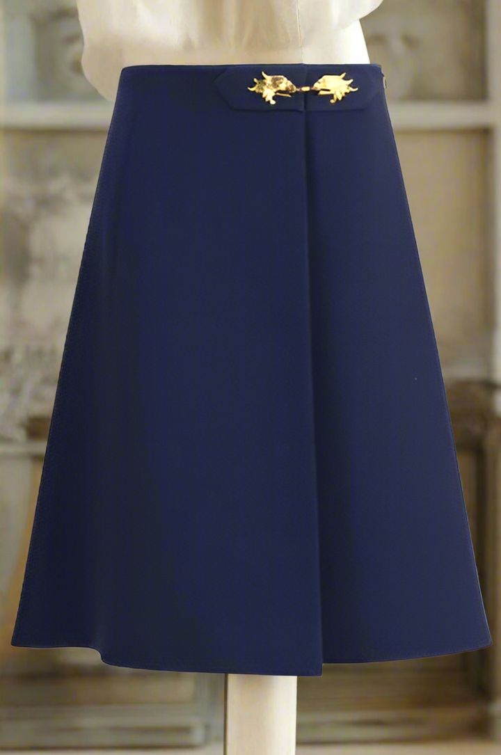 VALENTINO PAP MIDI SKIRT WITH PLEAT