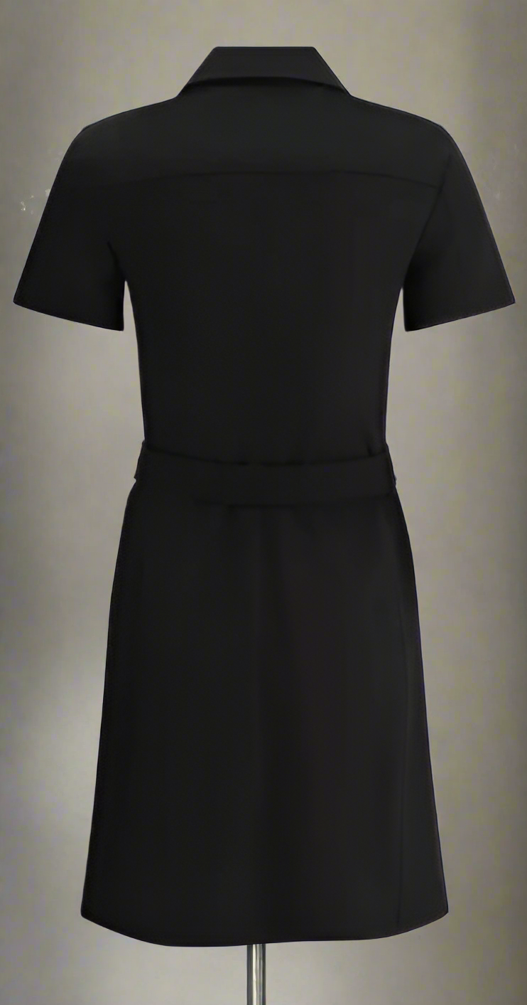 VESTIDO MIDI BURBERRY con doble botonadura y hebilla dorada 