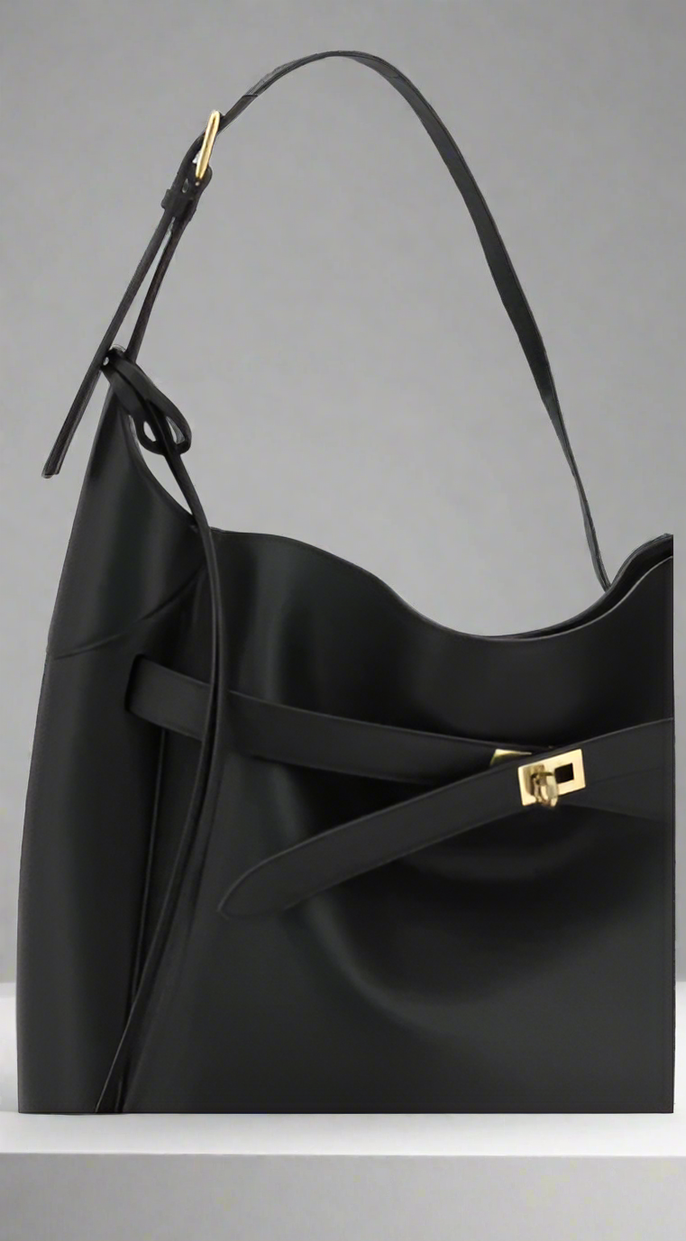 BOLSO DE HOMBRO GRANDE BALENCIAGA BEL AIR HOBO NEGRO 
