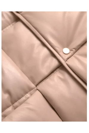 Bottega Veneta BEIGE QUILTED SLEEVELESS CALF LEATHER JACKET