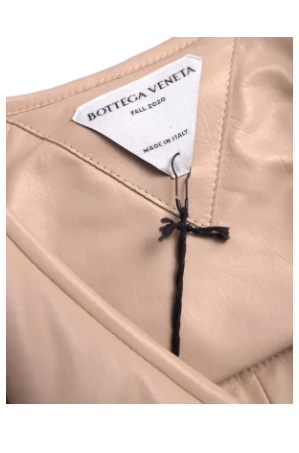 Bottega Veneta BEIGE QUILTED SLEEVELESS CALF LEATHER JACKET