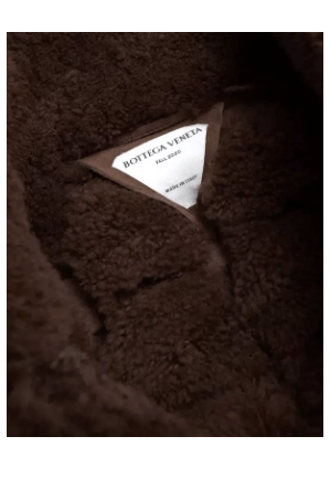 Bottega Veneta BROWN FUR LAMB SHEARLING COAT JACKET