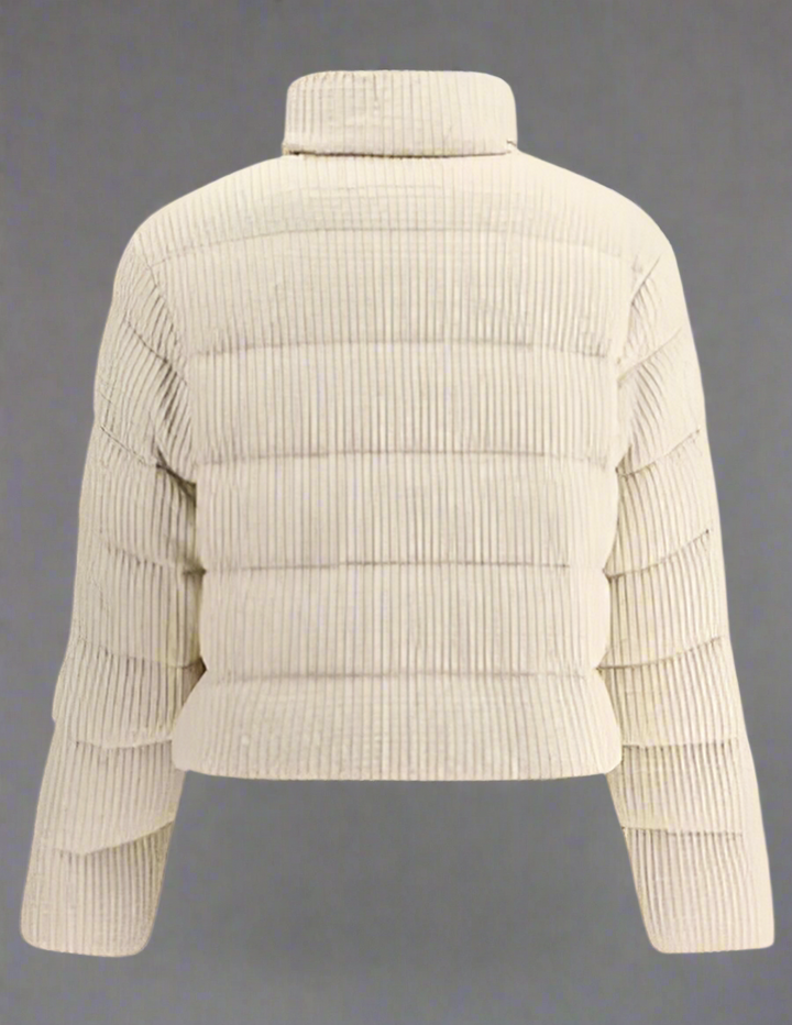 MONCLER WOMEN'S WHITE THOIRY DOWN JACKET